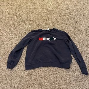 Navy blue Christmas crewneck